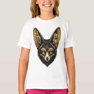 T-shirt Art noir et or année 2026