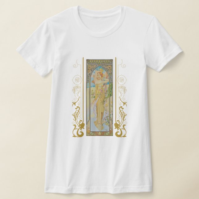 T-shirt Art Nouveau Alphonse Mucha - La luminosité du jour (Poser)