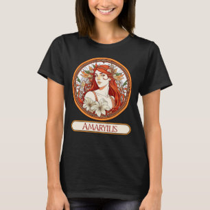 T-shirt Art Nouveau Amaryllis Woman