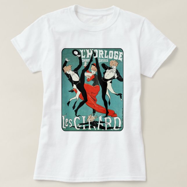T-shirt Art Nouveau Dance Image de Jules Cheret (Design devant)