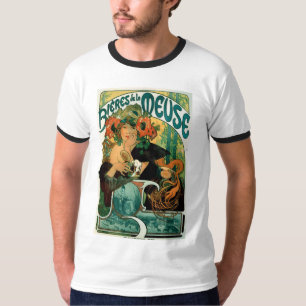 T-shirt Art Nouveau de Mucha : La la Meuse de Bieres De