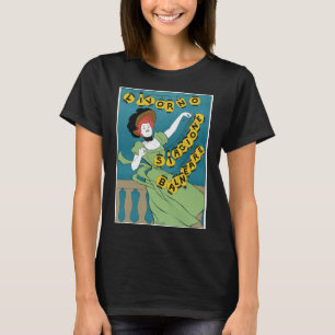 T-shirt Art Nouveau vintage, Livorno Senorita dansant