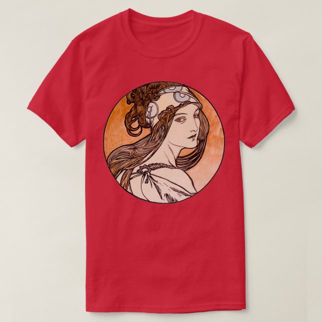 T-shirt Art Nouveau Vitrage Belle (Design devant)