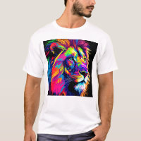 Art numérique Abstrait 3d Portrait de Lion