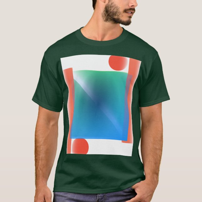 T-SHIRT ART NUMÉRIQUE ABSTRAIT GÉOMÉTRIQUE (Devant)