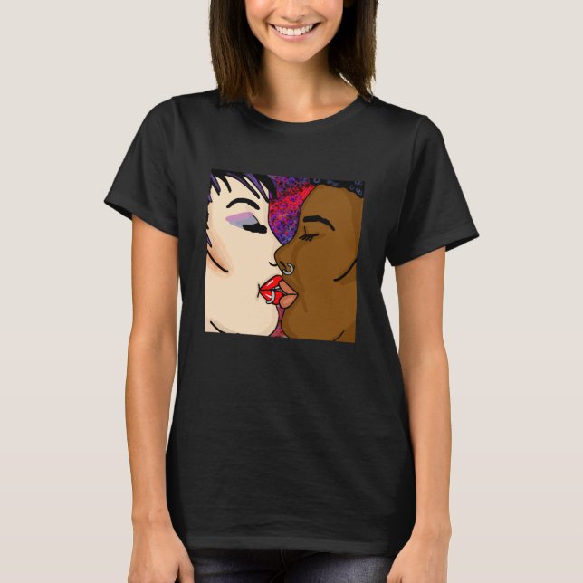 T-shirt Art numérique | Baiser romantique (Devant)