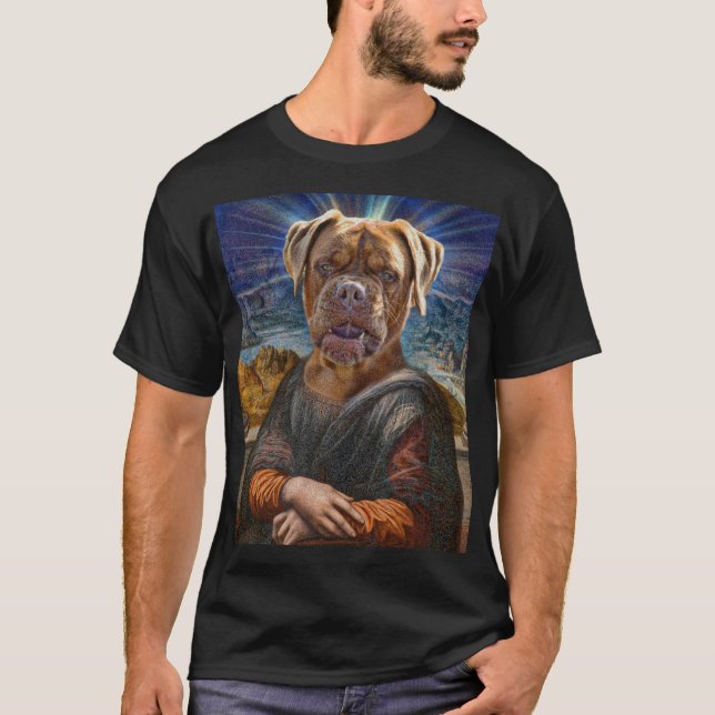 T-shirt Art numérique - BULLDOG MONA LISA (Devant)