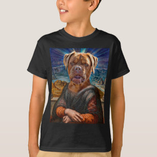 T-shirt Art numérique - BULLDOG MONA LISA