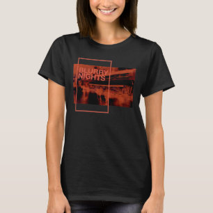 T-shirt Art numérique couleur rouge : Nuits floues