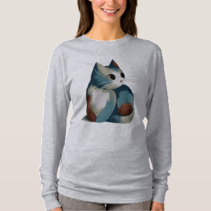T-shirt Art numérique de chat coloré