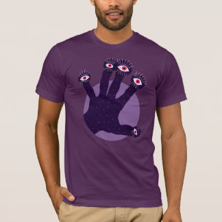 T-shirt Art numérique étrange de la main Déplaisante aux y