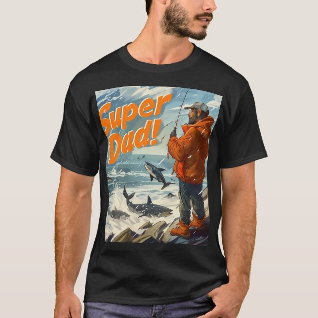 T-shirt Art numérique Super Papa (Devant)