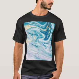 T-shirt Art Océanique : Fissures D'Agate De Marbre.