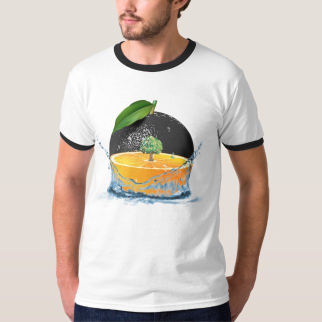 T-shirt Art orange transparent (Devant)