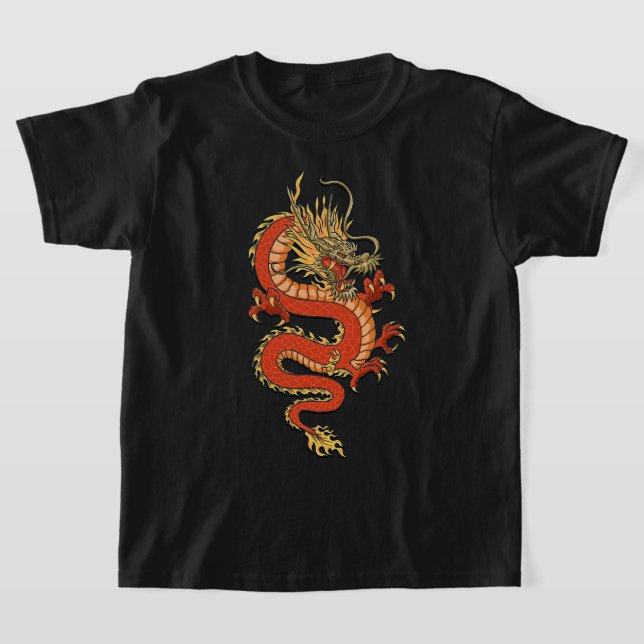T-shirt Art Oriental Dragon Design Tokyo Japonais Pop Asie (Poser)