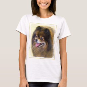 T-shirt Art original de chien de peinture noire et
