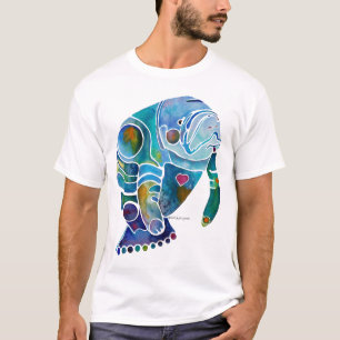 T-shirt Art original lunatique de tee - shirt de lamantin