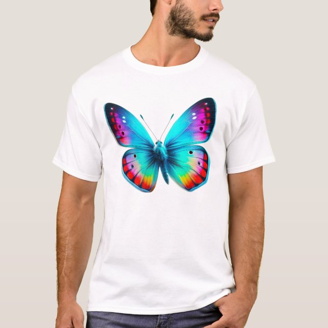 T-shirt Art papillon vibrant (Devant)