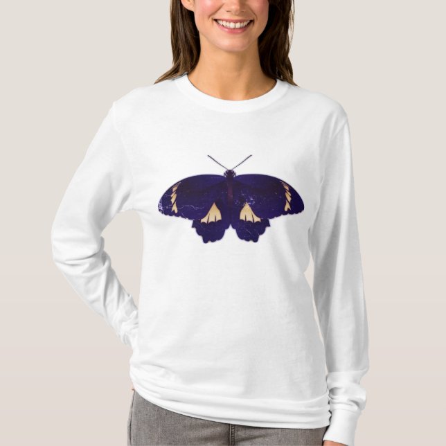 T-shirt Art papillon vintage (Devant)