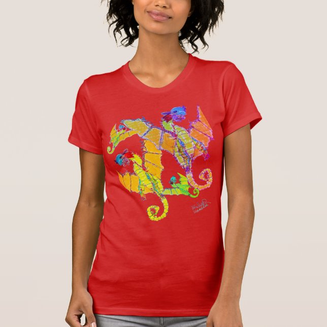 T-shirt Art par Micheal Raglan Dragon Shirt (Devant)