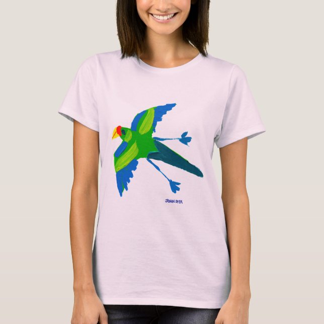 T-shirt Art : Perroquet et oiseaux (Devant)