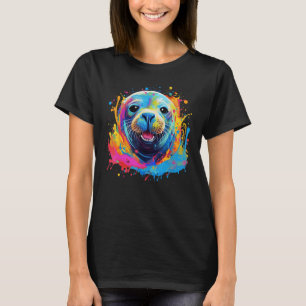 T-shirt Art Plâtre Animaux de mer Louvain Sceau coloré