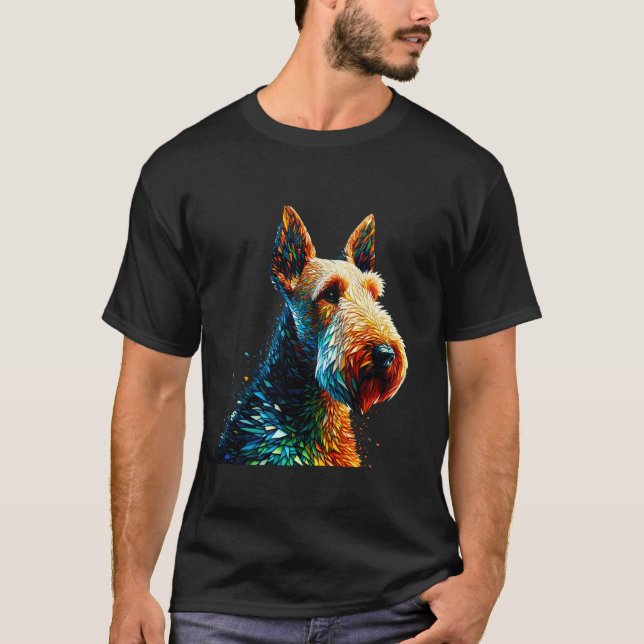 T-shirt Art polygonal Terrier Irlandais (Devant)