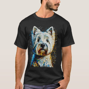 T-shirt Art polygonal West Highland White Terrier Westie