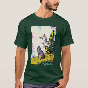 T-shirt Art Pop Coloré Greyhound Nature Asiatique