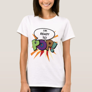 T-shirt Art Pop de Bande Dessinée Personnalisée Prêt à écl
