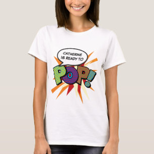 T-shirt Art Pop de Bande Dessinée Personnalisée Prêt à ÉCL