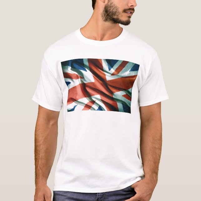 T-shirt Art pop du drapeau britannique (Devant)