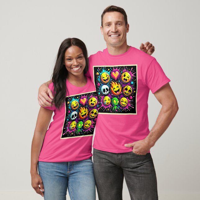 T-shirt Art pop Emoji vibrant (Unisexe)