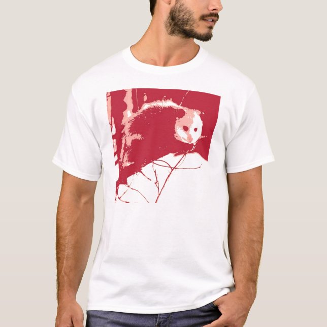T-shirt Art Pop Opossum (Devant)