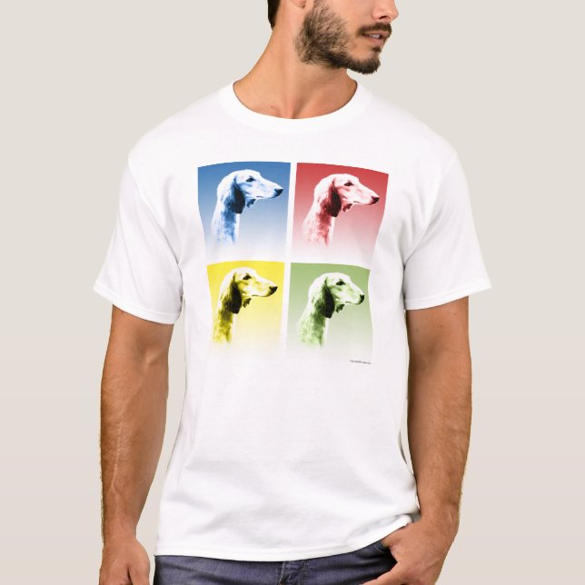 T-shirt Art pop saluki (Devant)