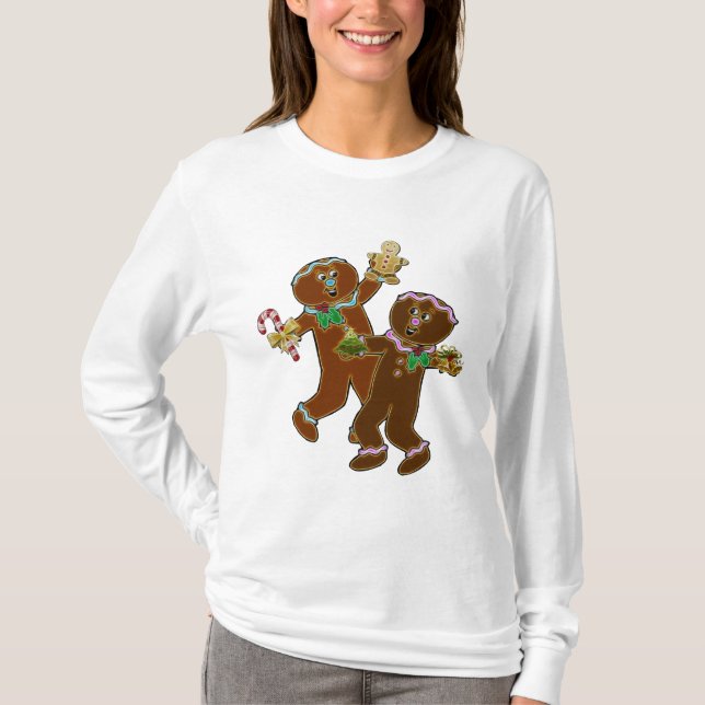 T-shirt Art populaire de Noël GingerVille (Devant)