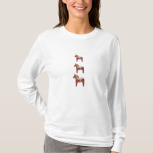 T-shirt Art populaire de Scandinave de trio de cheval de