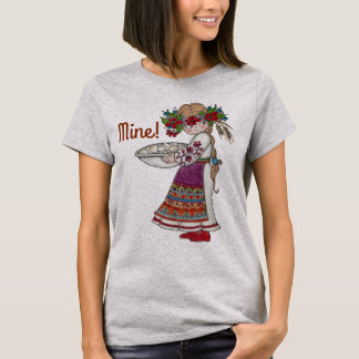 T-shirt Art populaire d'Ukrainien de fille de Perogie