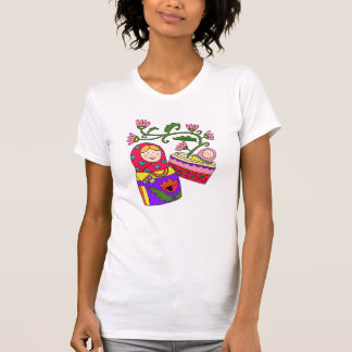 T-shirt Art populaire d'Ukrainien du bébé de Matroshka
