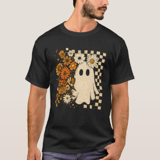 T-shirt Art populaire scandinave Halloween Fantôme Boho Au