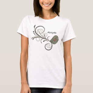 T-shirt Art populaire tourbillonnant d'oiseau