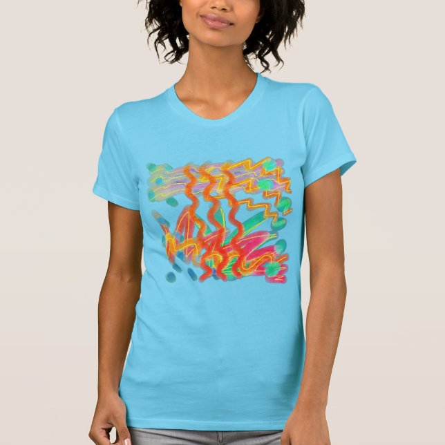 T-shirt Art portable Abstrait coloré (Devant)
