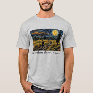 T-shirt Art post-impressionniste Nuit étoilée Champ de blé
