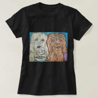 T-shirt Art potable de café de GOLDENDOODLE