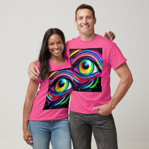 T-shirt Art Psychédélique Vibrant de l'Œil