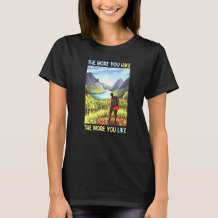 T-shirt Art Randonnée Extérieur Camping Graphique En Monta