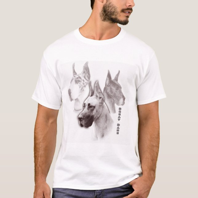 T-shirt Art rouge de great dane Duotone (Devant)