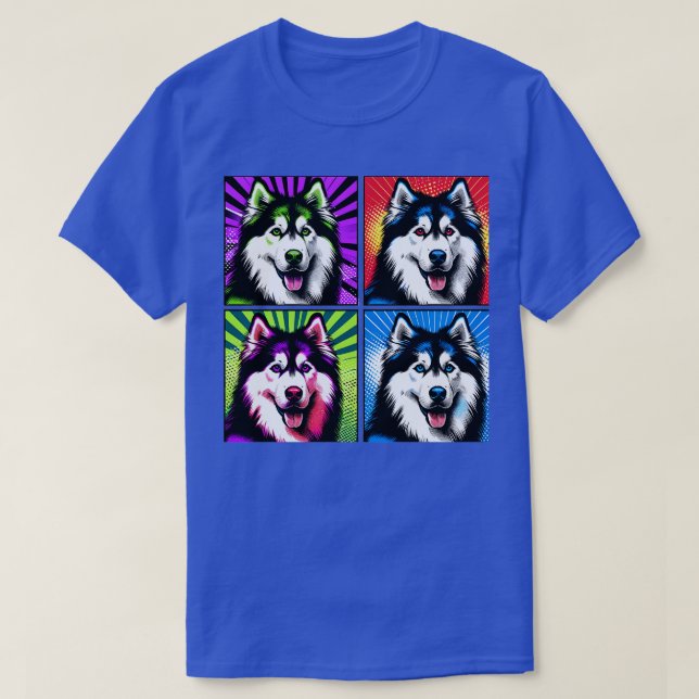 T-shirt Art Sibérie Husky Tee Sleek Canine Couture (Design devant)