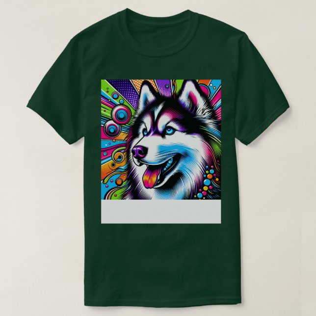 T-shirt Art Sibérie Husky Tee Sleek Canine Couture 1 (Design devant)