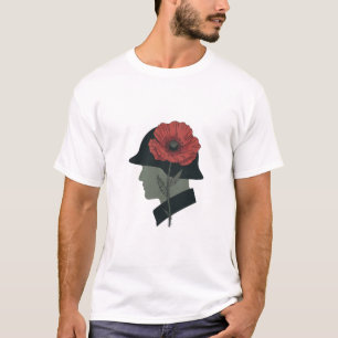 T-shirt Art Silhouette Soldat Coquelicot Rouge Souvenir